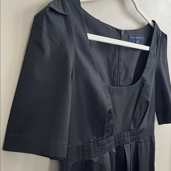 French Connection black scoop neck short sleeves mini dress size 8 - Picture 8 of 15